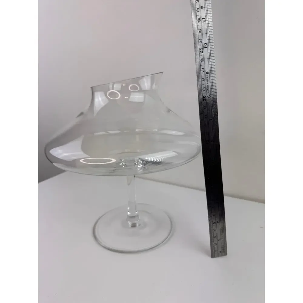 LARGE Clear Wine Decanter Lead-Free Crystal Glass Casual Drinking Hand Blown